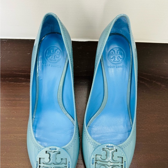 Tory Burch Light Blue open Toe Wedges. Size 9 - Picture 5 of 5